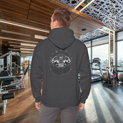 Unisex - Muscles Loading…Please Wait - Heavy Blend™ Hooded Sweatshirt - Motivational Fitness Hoodie - Workout Sweatshirt - Gym Apparel - Inspirational Gift - Holiday Gift