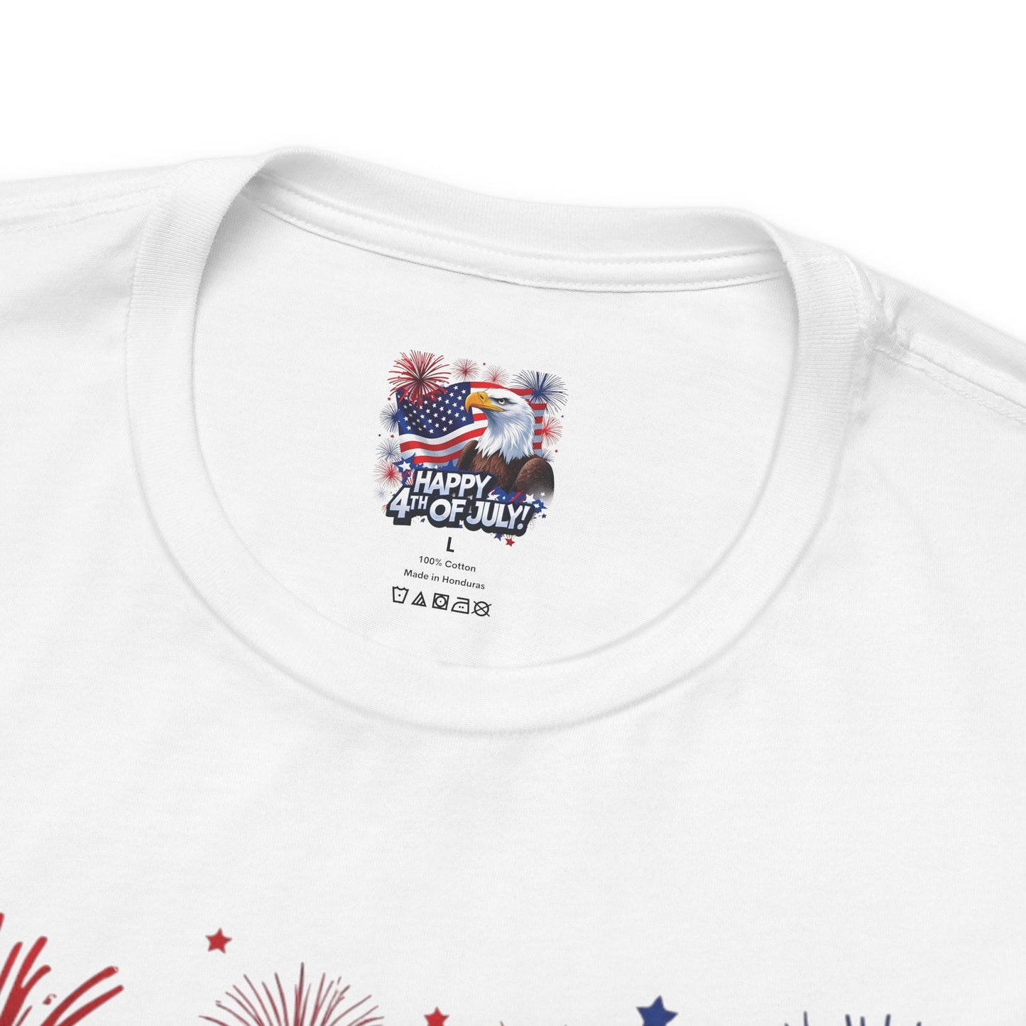 Happy 4th of July Graphic T-Shirt - Patriotic Bald Eagle - American Flag Tee - XS-4XL