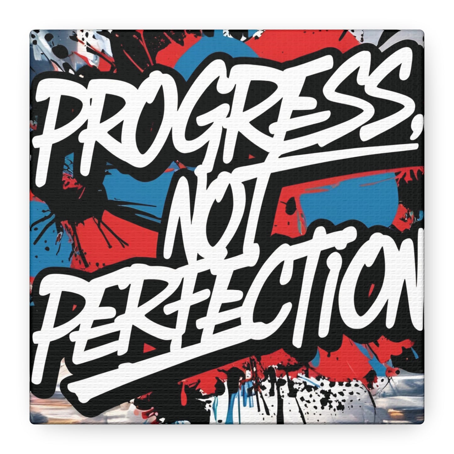 💥 Motivational 💥 Uplifting 💥 Canvas Art  💥 Progress Not Perfection Print  💥 Positive Vibe Décor  💥 Eco-Friendly  UL- Certified  Inks 💥 Gift  Giving 💥 Horizontal Is In A Different Listing 💥