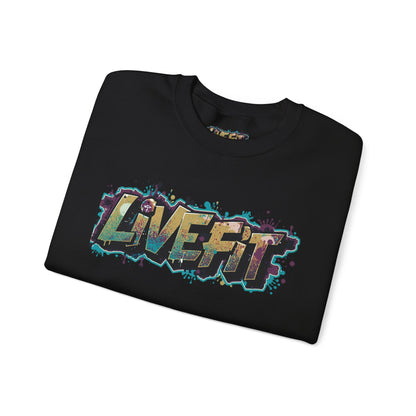 Live Fit Crewneck Sweatshirt - Trendy Fitness Apparel -  Unisex Casual Wear -  Sports Gift -  Workout Fashion -  Street Style Sweatshirt -
