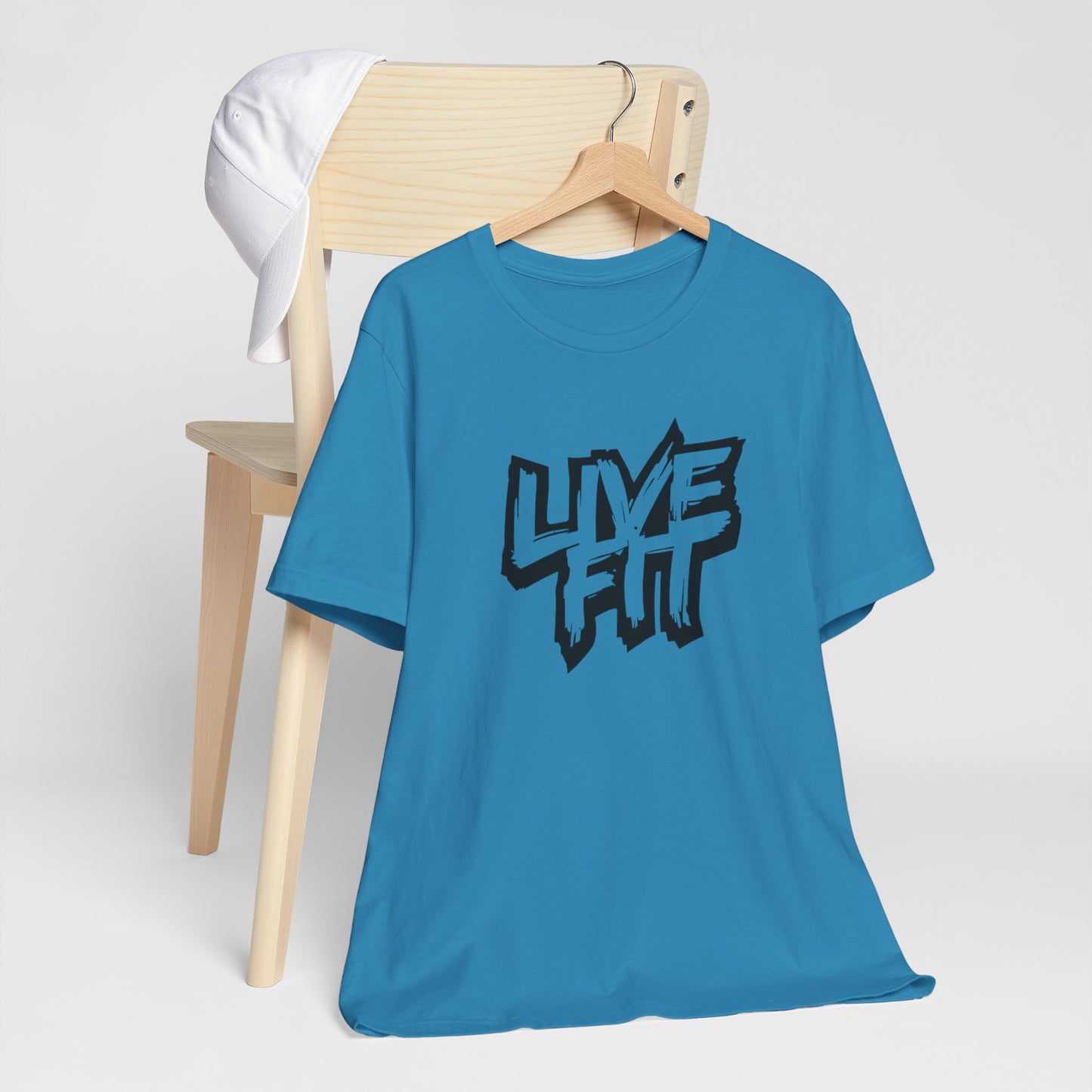 LIVE FIT Unisex Jersey Tee - Fitness T-Shirt - Casual Wear - Workout Top - Gym Apparel -  Motivational Shirt -