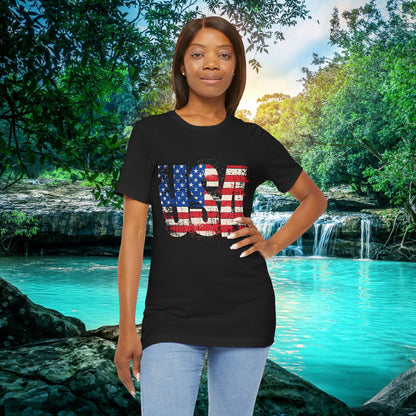 USA - Red White Blue - American Flag - Classic Unisex Tee - Holiday Gift - Patriotic Pride
