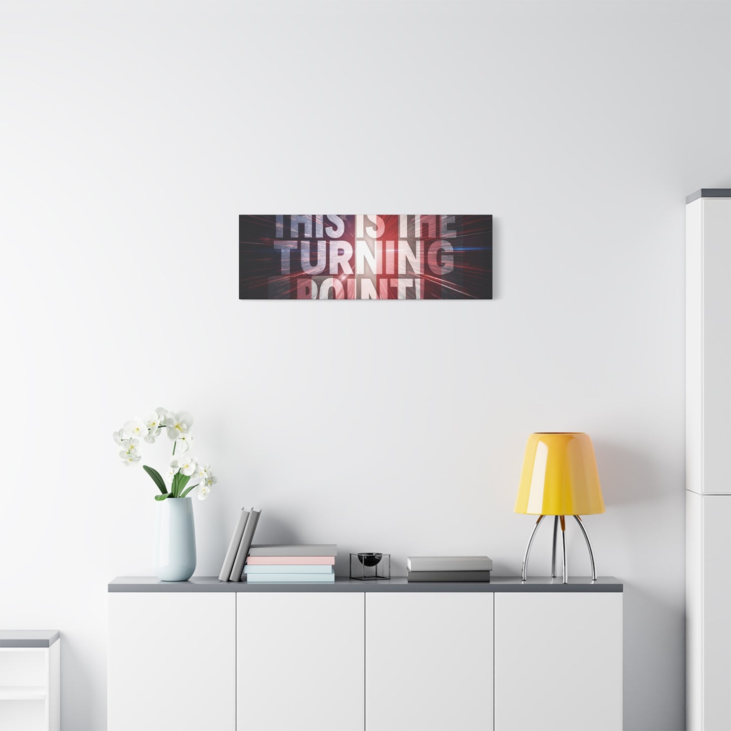 Charlie Kirk - This Is The Turning Point! - Red White Blue - Stunning American Flag Backdrop Design - Patriotic - Motivational Wall Art - Canvas - Multiple Sizes