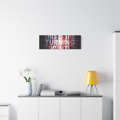 Charlie Kirk - This Is The Turning Point! - Red White Blue - Stunning American Flag Backdrop Design - Patriotic - Motivational Wall Art - Canvas - Multiple Sizes