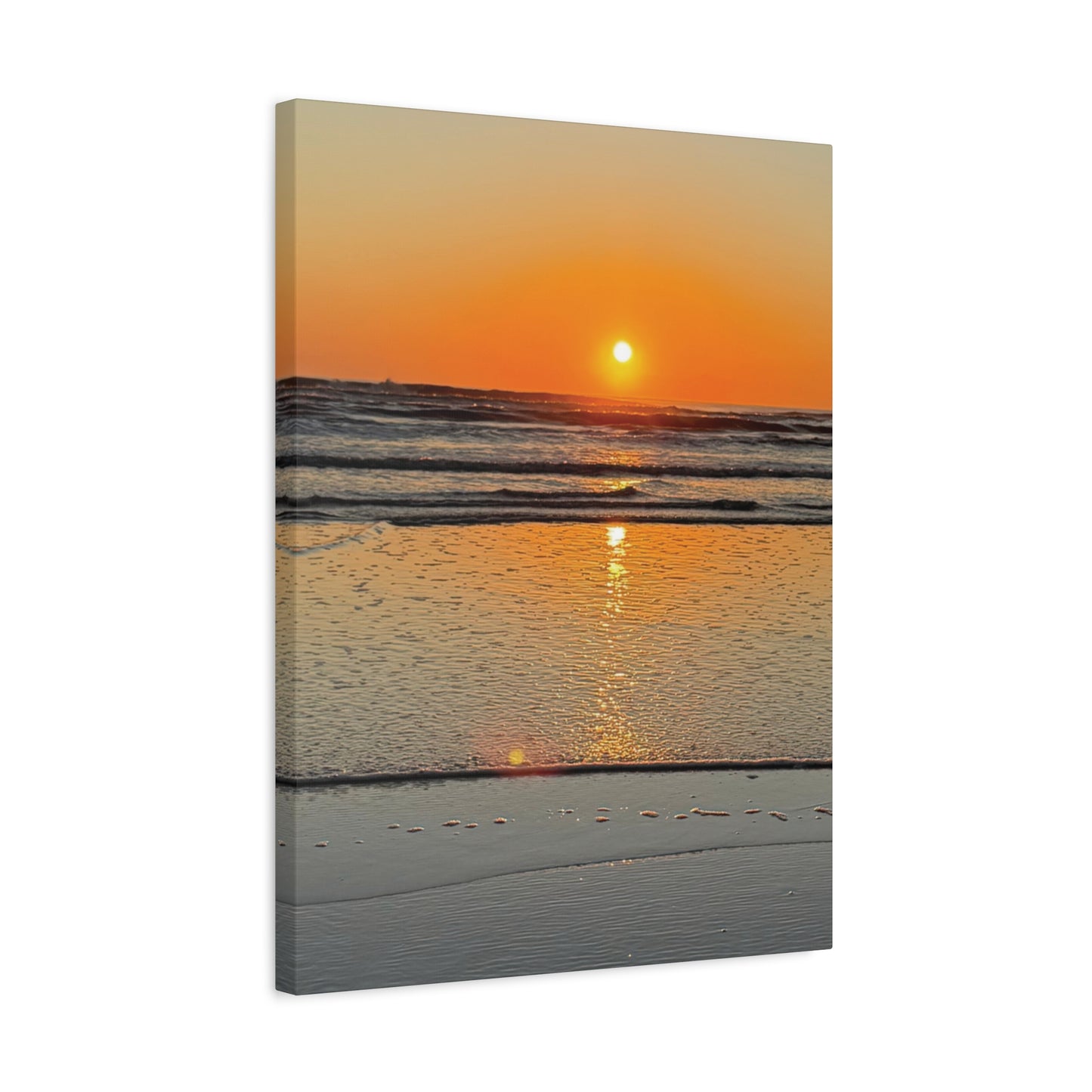 Stunning Sunset Beach Canvas Print, Ocean Decor, Wall Art, Home Decor, Coastal Artwork for Living Room
