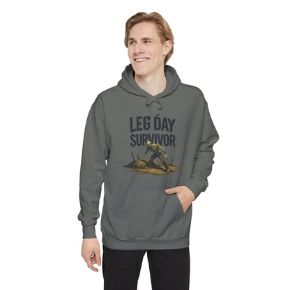 Leg Day Survivor! - Funny Gym Hoodie - Unisex Fitness Sweatshirt - Workout Apparel - S-5XL
