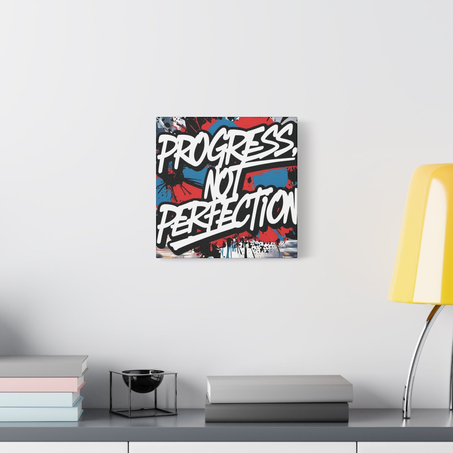 💥 Motivational 💥 Uplifting 💥 Canvas Art  💥 Progress Not Perfection Print  💥 Positive Vibe Décor  💥 Eco-Friendly  UL- Certified  Inks 💥 Gift  Giving 💥 Horizontal Is In A Different Listing 💥
