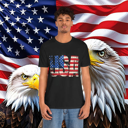 USA - Red White Blue - American Flag - Classic Unisex Tee - Holiday Gift - Patriotic Pride