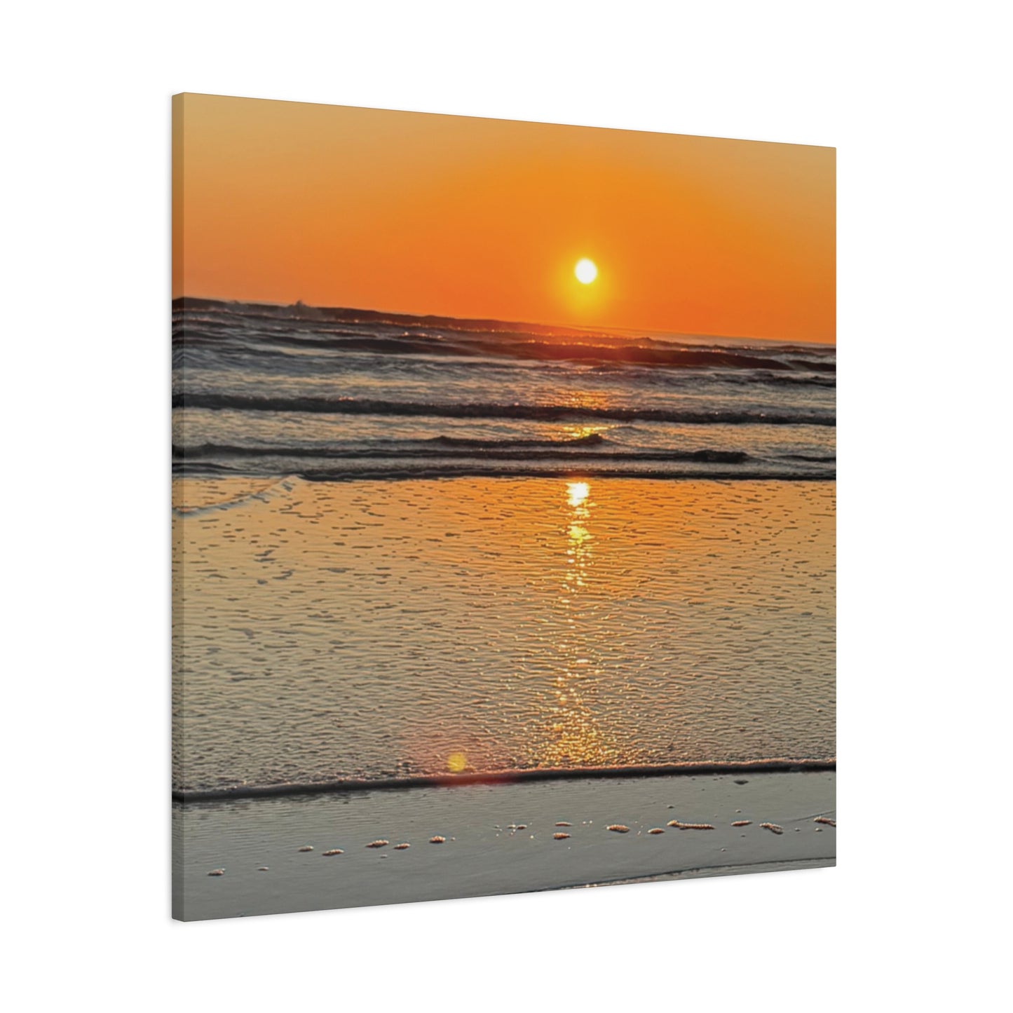 Stunning Sunset Beach Canvas Print, Ocean Decor, Wall Art, Home Decor, Coastal Artwork for Living Room