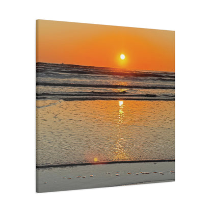 Stunning Sunset Beach Canvas Print, Ocean Decor, Wall Art, Home Decor, Coastal Artwork for Living Room