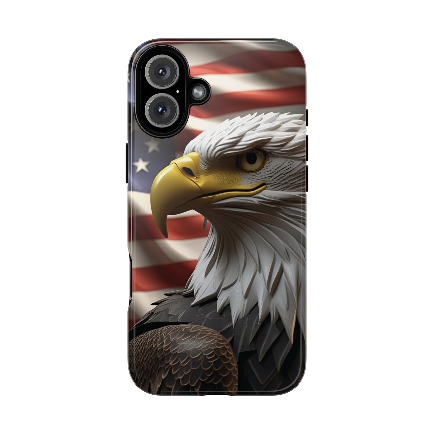 Tough Phone Cases - Patriotic - American Flag Eagle Design - Red White & Blue - Multiple Sizes -