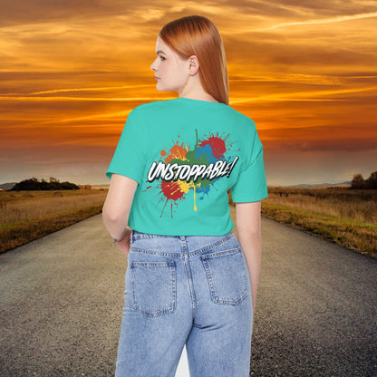 Unstoppable Design Tee - Vintage  Retro  Unisex  Tee - Classic  T-Shirt - Graphic Tee - Casual  Shirt - Short  Sleeve  Shirt