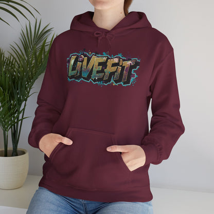 Live Fit Hoodie - Unisex Heavy Blend Sweatshirt - Fitness Enthusiasts -  Gym Wear - Workout Apparel -  Active Lifestyle -  Gift for Him/Her -