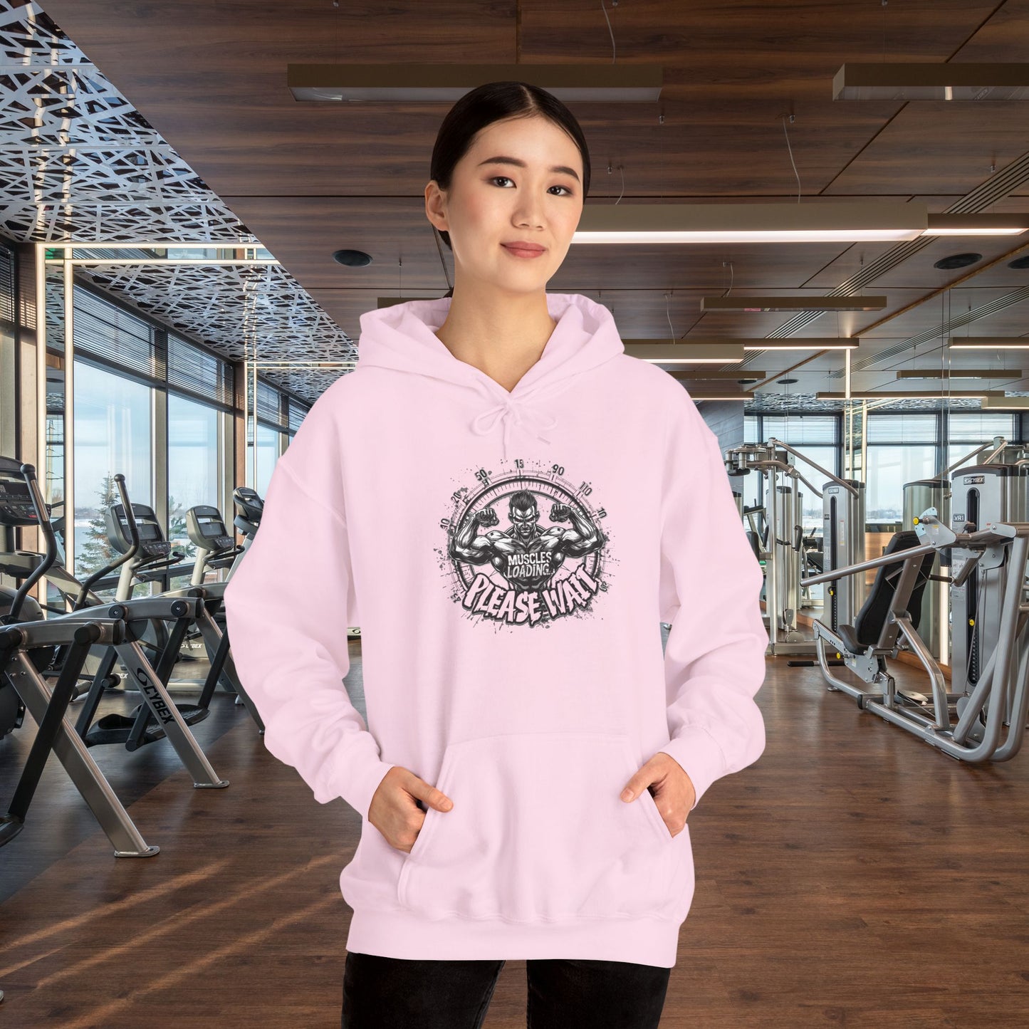 Unisex - Muscles Loading…Please Wait - Heavy Blend™ Hooded Sweatshirt - Motivational Fitness Hoodie - Workout Sweatshirt - Gym Apparel - Inspirational Gift - Holiday Gift