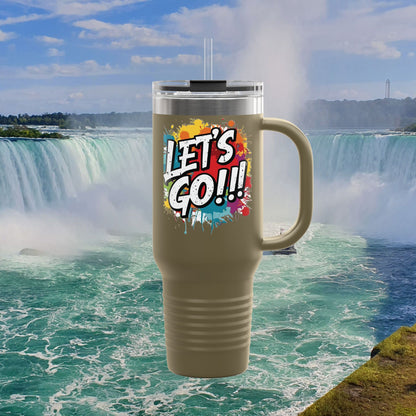 💥 Vibrant   💥 Stylish    💥 Motivational     💥 Insulated   💥 Stainless Steel   💥 Travel Mug  40oz    💥  Let's Do This!  💥 Inspiring Print   💥 Hot or Cold   💥 Birthday Gift 💥 Holiday Gift   💥Graduation Gift   💥 Dishwasher Safe Top Rack 💥