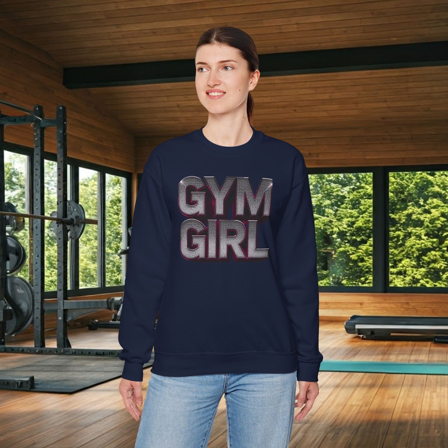 Gym Girl Crewneck Sweatshirt - Stylish Fitness Apparel - Women's Workout Sweatshirt - S-4XL