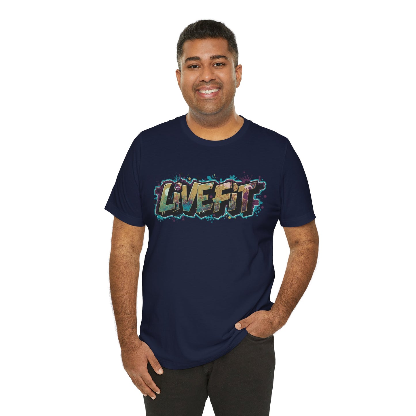 LIVE FIT Graphic Fitness Tee - Motivational Workout Apparel