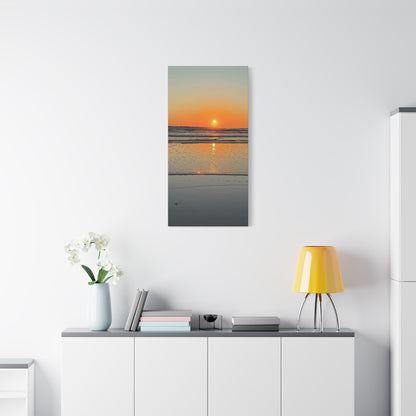 Stunning Sunset Beach Canvas Print, Ocean Decor, Wall Art, Home Decor, Coastal Artwork for Living Room