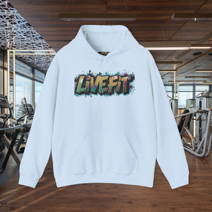 Live Fit Hoodie - Unisex Heavy Blend Sweatshirt - Fitness Enthusiasts -  Gym Wear - Workout Apparel -  Active Lifestyle -  Gift for Him/Her -