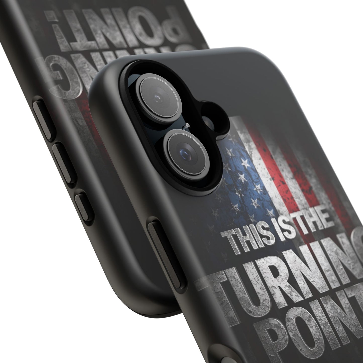 Stunning Patriotic Protective Cell Phone Case -  Charlie Kirk - This Is The Turning Point! - Red White Blue - Beautiful American Flag Backdrop Design - Perfect Gift for Everyday Use, Durable Cover, Stylish Protection