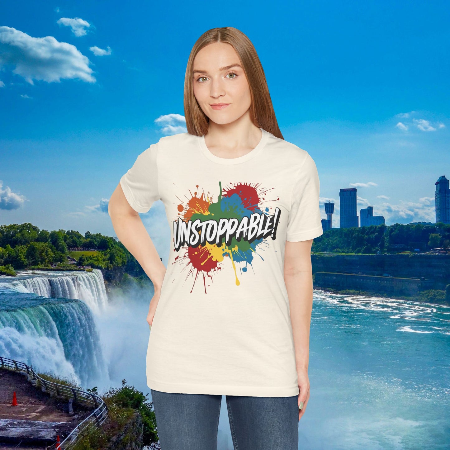 Unstoppable Design Tee - Vintage  Retro  Unisex  Tee - Classic  T-Shirt - Graphic Tee - Casual  Shirt - Short  Sleeve  Shirt