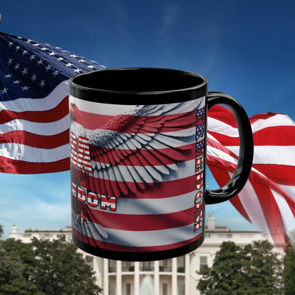 Mug - USA - Patriotic American Flag  Eagle 11oz/15oz - Freedom - Red White & Blue