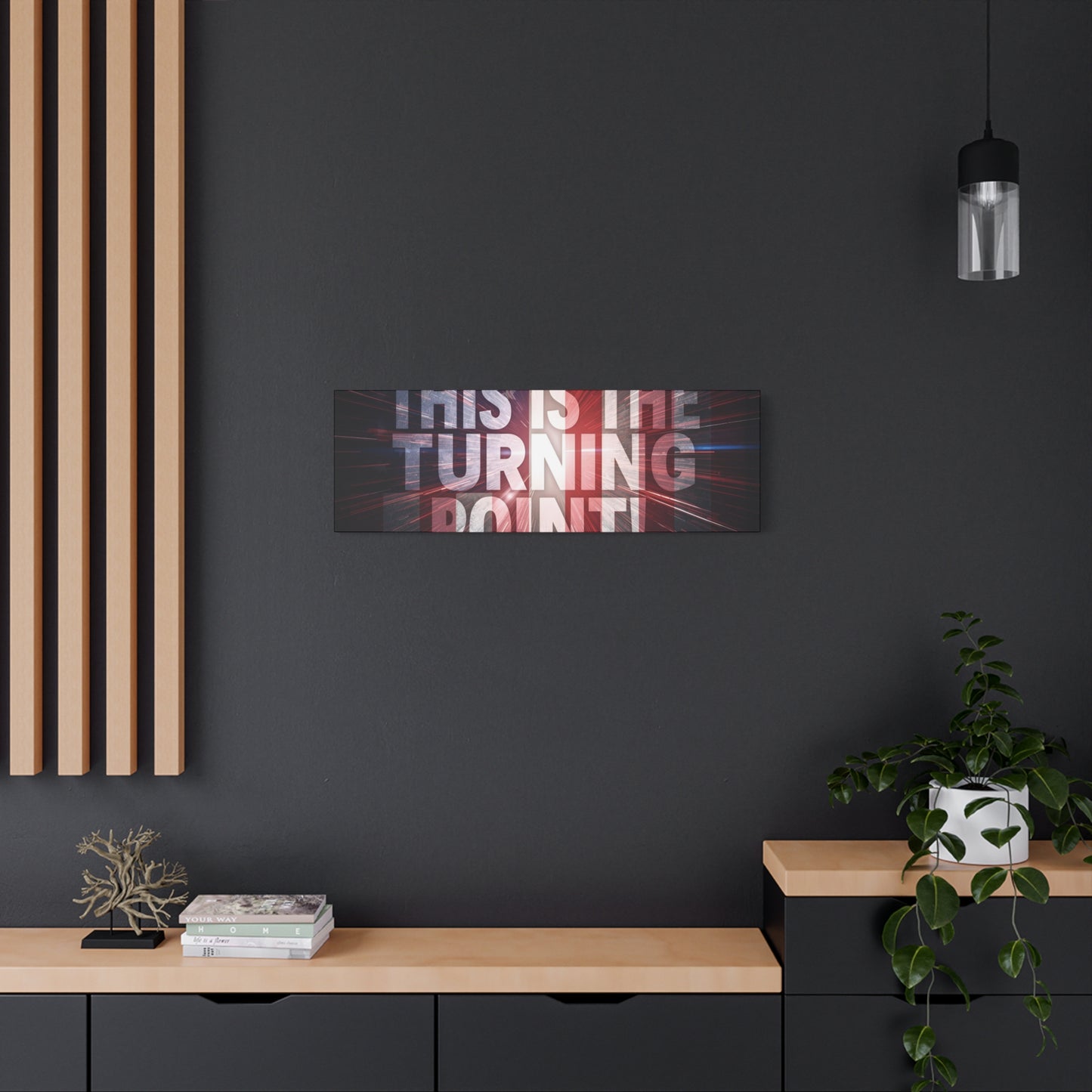 Charlie Kirk - This Is The Turning Point! - Red White Blue - Stunning American Flag Backdrop Design - Patriotic - Motivational Wall Art - Canvas - Multiple Sizes