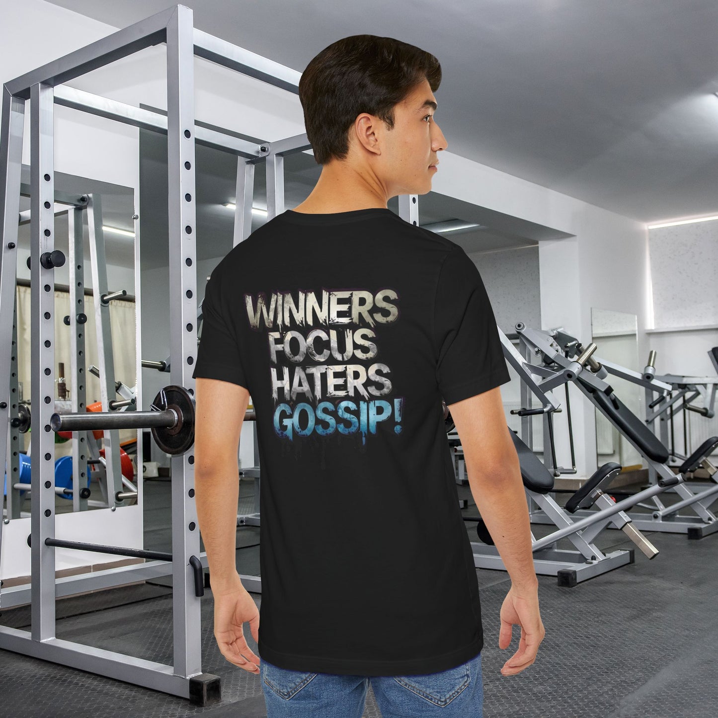 Winners Focus Haters Gossip! Tee - Motivational Graphic Shirt -  Unisex Tee for Casual Wear -  Gift for Friends -  Streetwear Fashion