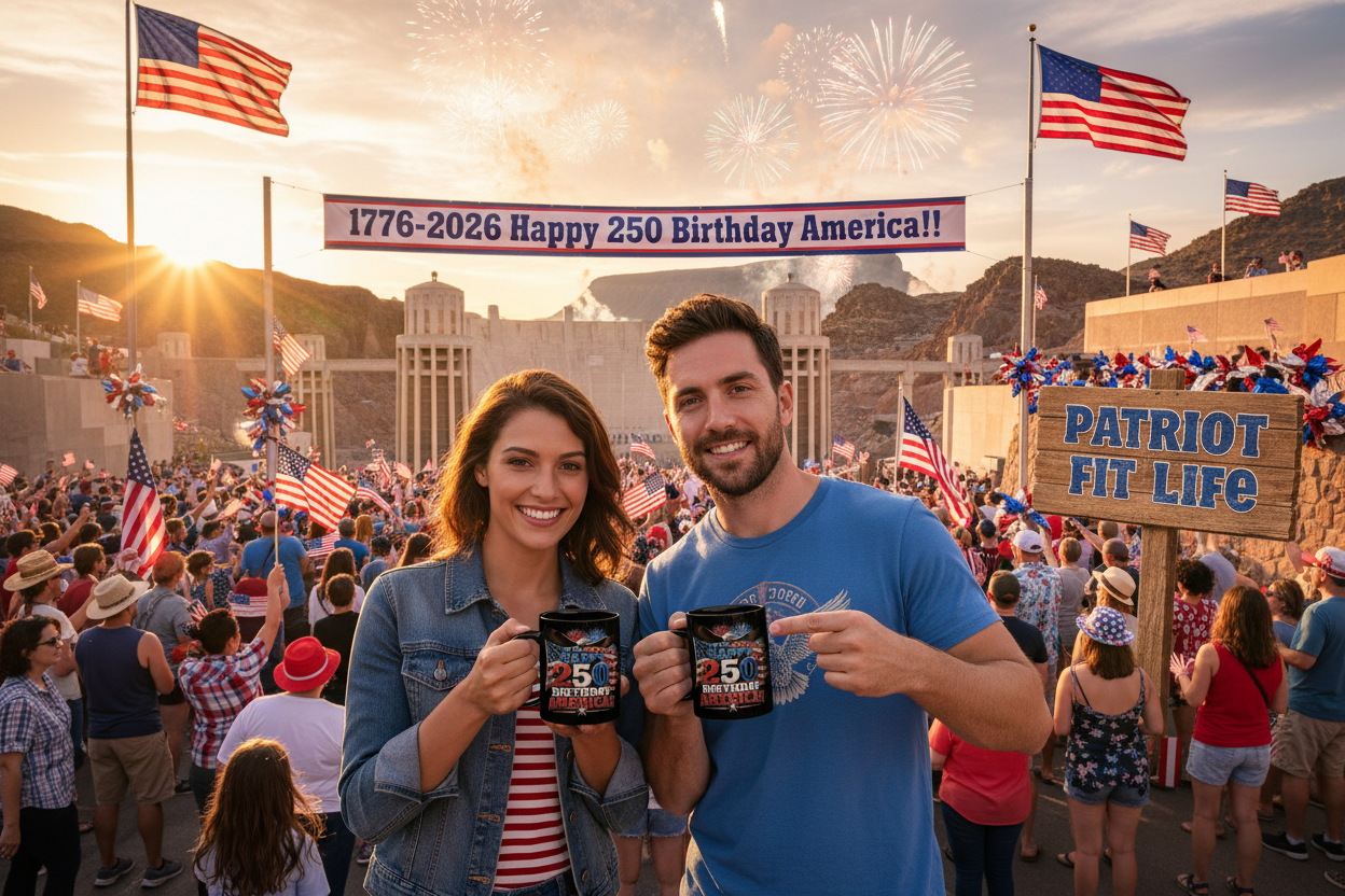 Happy 250th Birthday America Mug | 1776-2026 Patriotic Eagle Flag & Fireworks Black Coffee Cup