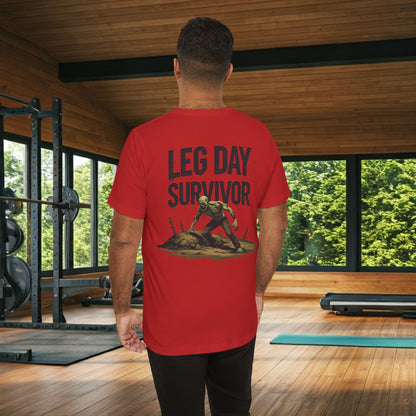 Leg Day Survivor Tee, Fitness Shirt, Workout Apparel, Gym Gift, Unisex Graphic Tee