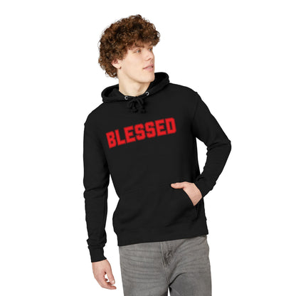 Blessed Hoodie — Red Text - Black Pullover - Sizes - XS - 3XL