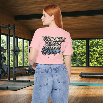 Winners Focus Haters Gossip! Tee - Motivational Graphic Shirt -  Unisex Tee for Casual Wear -  Gift for Friends -  Streetwear Fashion