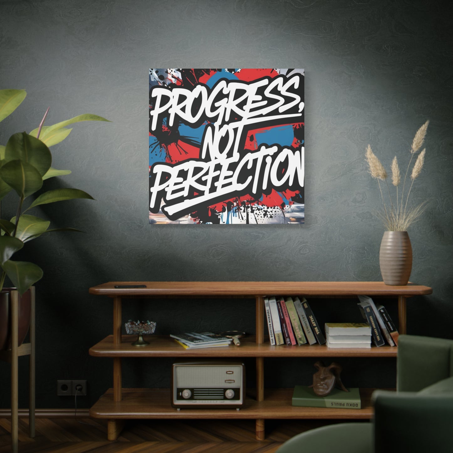 💥 Motivational 💥 Uplifting 💥 Canvas Art  💥 Progress Not Perfection Print  💥 Positive Vibe Décor  💥 Eco-Friendly  UL- Certified  Inks 💥 Gift  Giving 💥 Horizontal Is In A Different Listing 💥