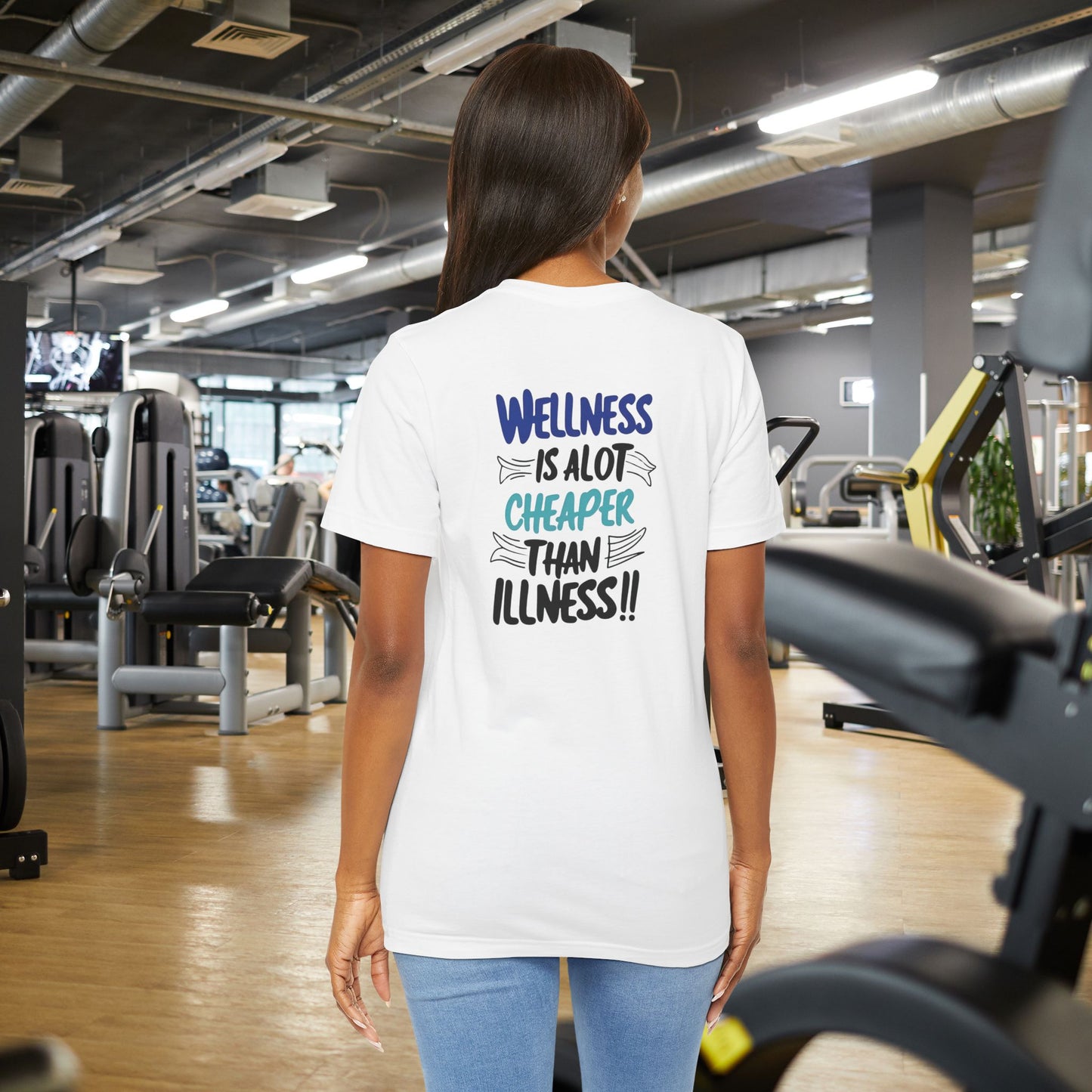 Wellness Awareness Unisex Tee - Wellness Is Alot Cheaper Than Illness!! - Design - S - 3XL - Motivational Health T-Shirt for Self-Care Enthusiasts - Gift for Wellness Events - Positive Vibe Shirt -  [...]