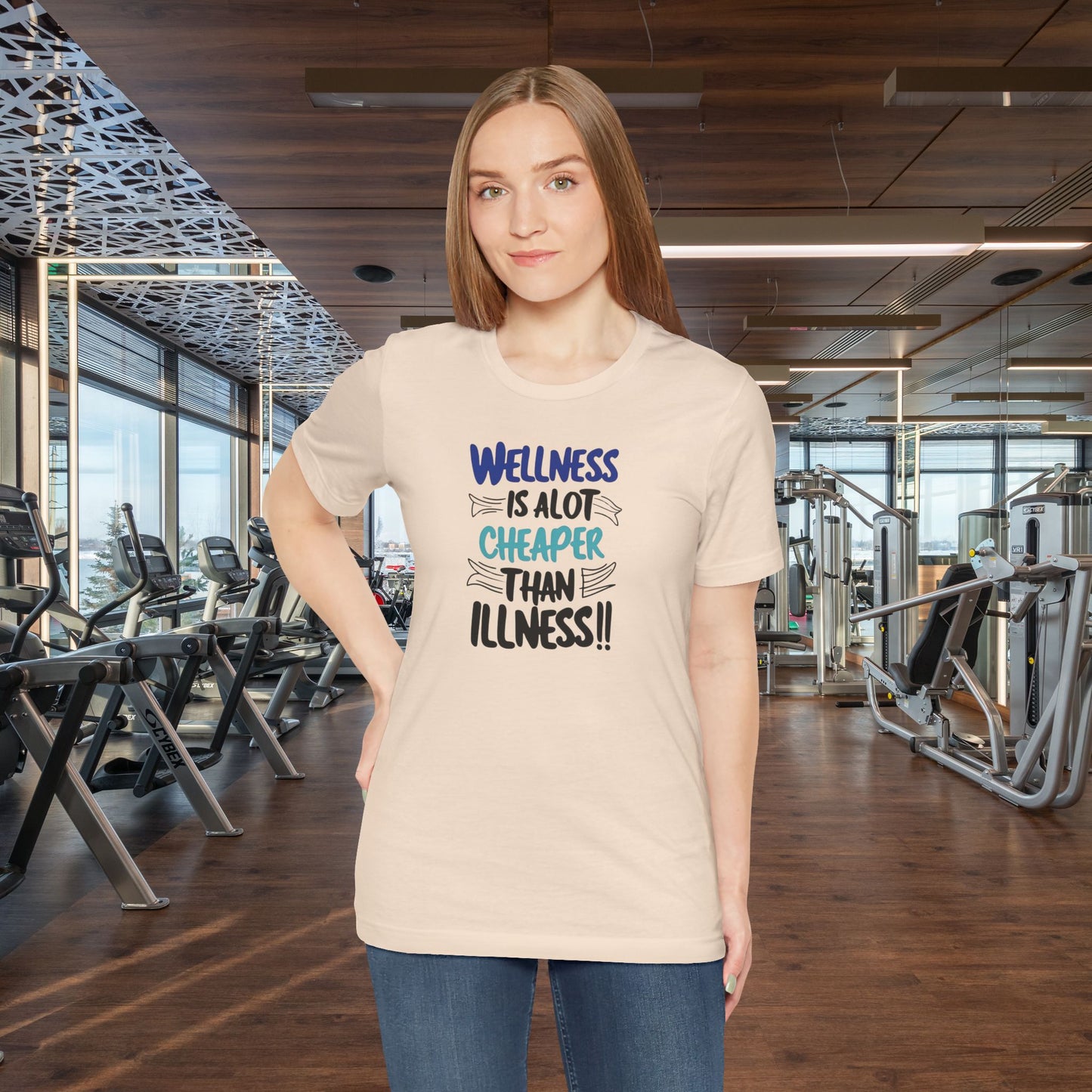 Wellness Awareness Unisex Tee - Wellness Is Alot Cheaper Than Illness!! - Design - S - 3XL - Motivational Health T-Shirt for Self-Care Enthusiasts - Gift for Wellness Events - Positive Vibe Shirt -  [...]