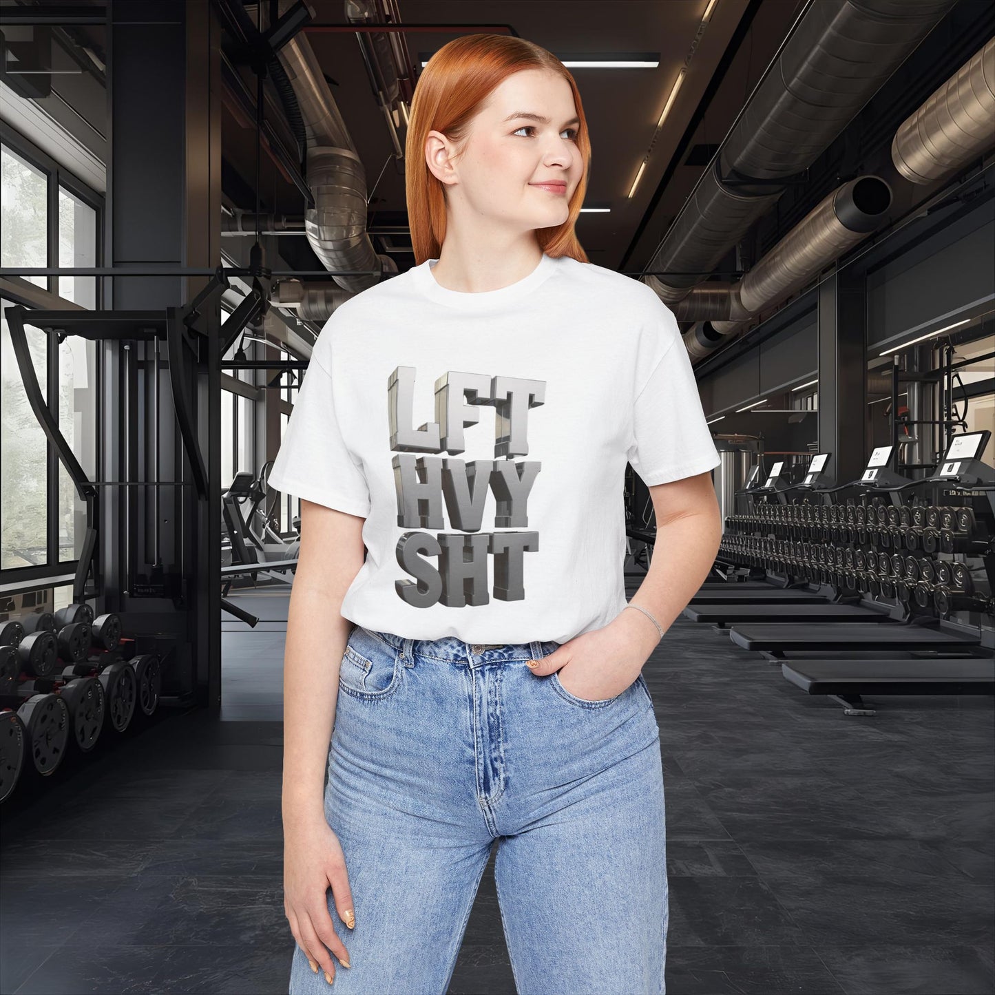 Lift Heavy Shit - LFT HVY SHT - 3D Gym T-Shirt - Bold Weightlifting Tee