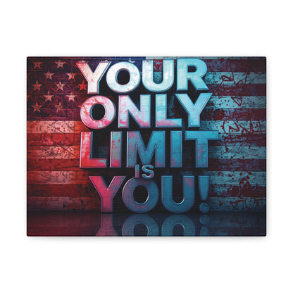 Motivational Wall Art Canvas, Your Only Limit Is You! Inspirational Decor for Home Office, Inspirational Gift, American Flag, Limitless Living, Personal [...]
