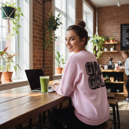 Gym Girl Crewneck Sweatshirt - Stylish Fitness Apparel - Women's Workout Sweatshirt - S-4XL