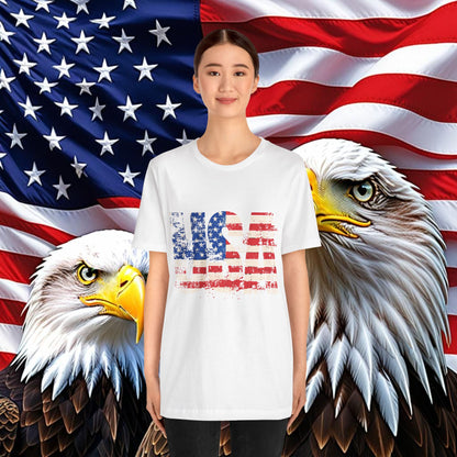 USA - Red White Blue - American Flag - Classic Unisex Tee - Holiday Gift - Patriotic Pride