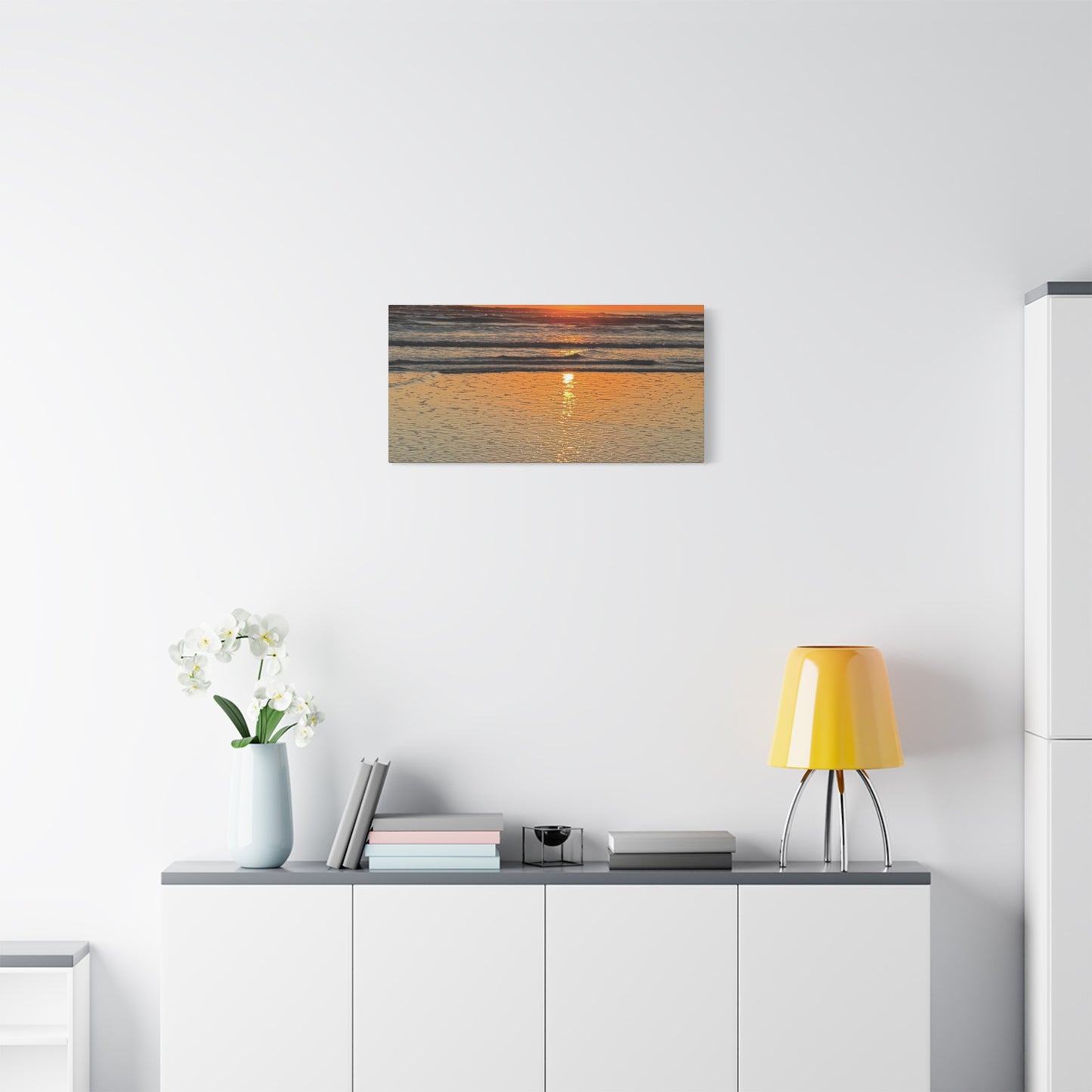 Stunning Sunset Beach Canvas Print, Ocean Decor, Wall Art, Home Decor, Coastal Artwork for Living Room