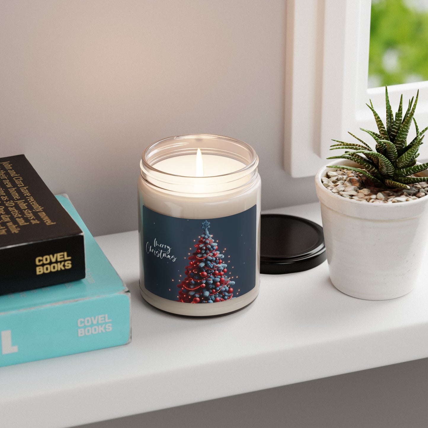 Merry Christmas Scented Soy Candle - 9oz - Holiday Gift - 10 Scent Options - Festive Home Decor - USA Made