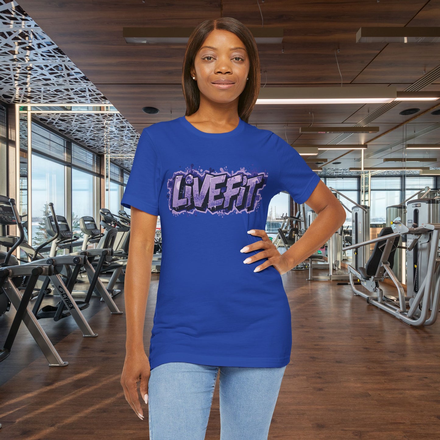 Live Fit Unisex Tee -  Fitness Shirt -  Motivational Graphic Tee -  Workout Apparel -  Casual Wear -  Gift for Gym Lovers -  Active Lifestyle -
