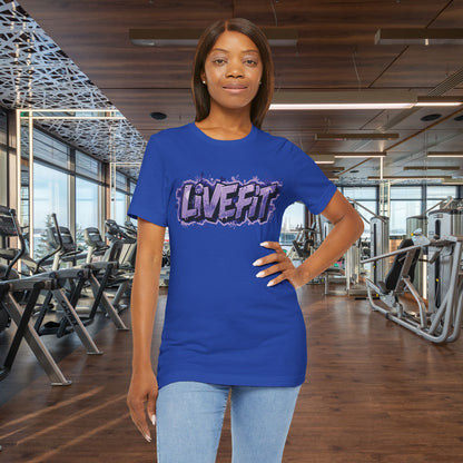 Live Fit Unisex Tee -  Fitness Shirt -  Motivational Graphic Tee -  Workout Apparel -  Casual Wear -  Gift for Gym Lovers -  Active Lifestyle -