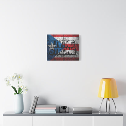 Gallery Wrapped - Puerto Rico Flag -  Matte Canvas Wall Art - Inspirational Decor - Home Wall Decor -