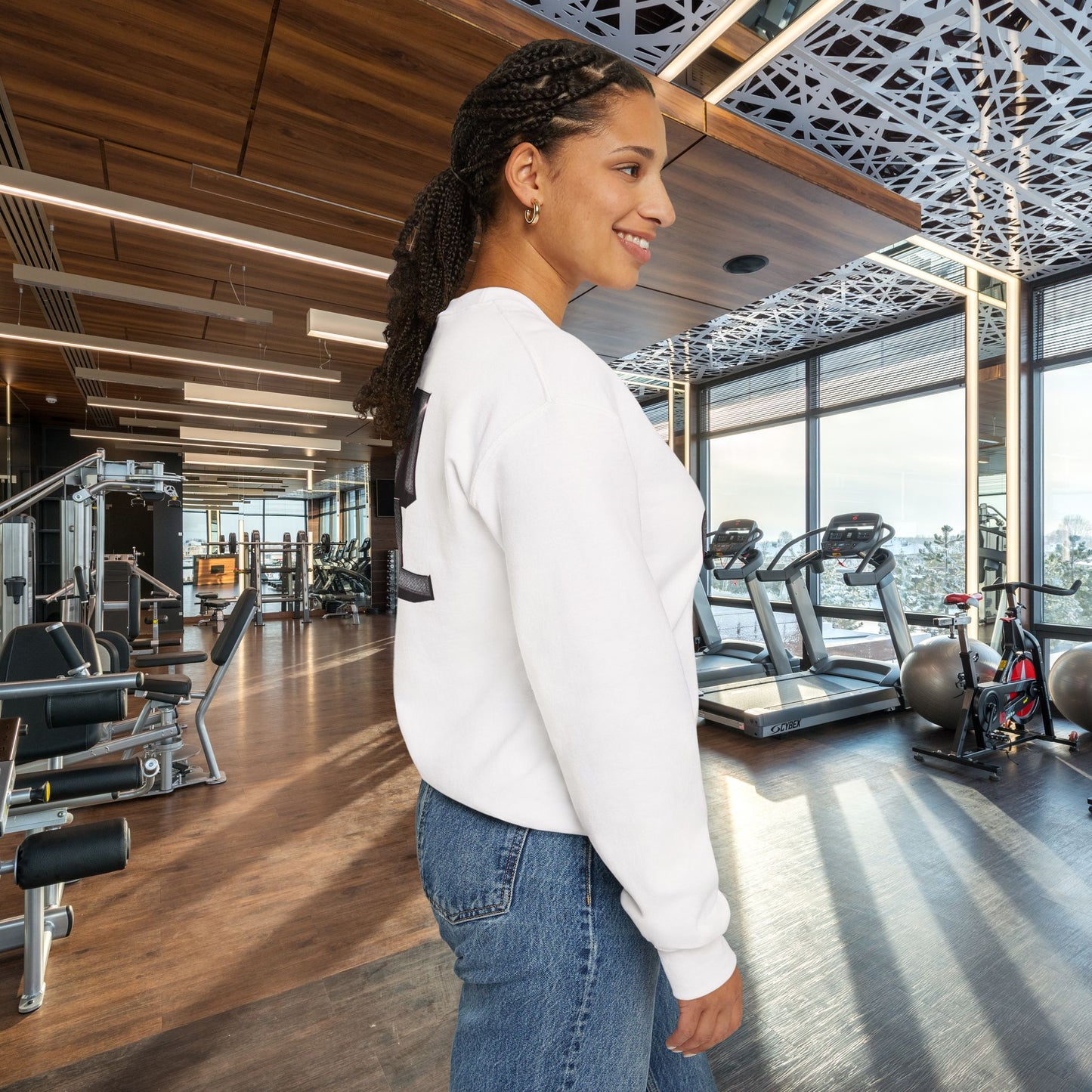 Gym Girl Crewneck Sweatshirt - Stylish Fitness Apparel - Women's Workout Sweatshirt - S-4XL