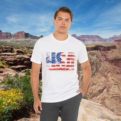 USA - Red White Blue - American Flag - Classic Unisex Tee - Holiday Gift - Patriotic Pride