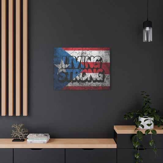 Gallery Wrapped - Puerto Rico Flag -  Matte Canvas Wall Art - Inspirational Decor - Home Wall Decor -