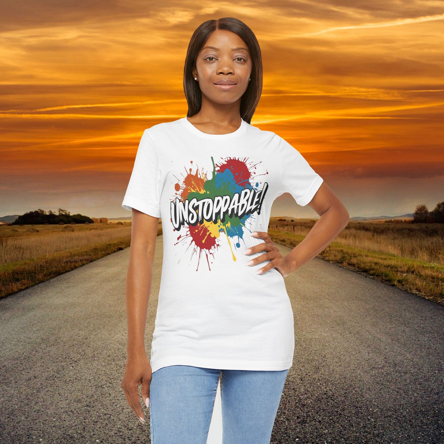 Unstoppable Design Tee - Vintage  Retro  Unisex  Tee - Classic  T-Shirt - Graphic Tee - Casual  Shirt - Short  Sleeve  Shirt