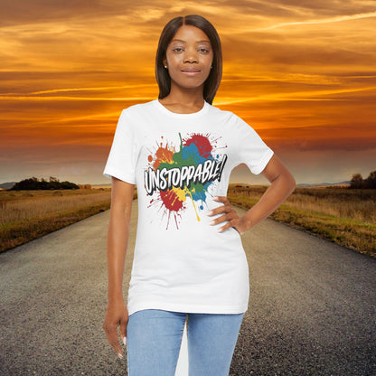 Unstoppable Design Tee - Vintage  Retro  Unisex  Tee - Classic  T-Shirt - Graphic Tee - Casual  Shirt - Short  Sleeve  Shirt