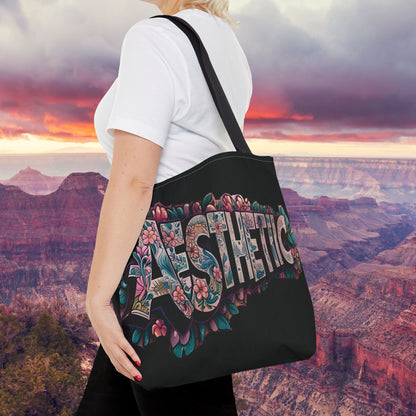 Eye-Catching - Aesthetic - Floral    Tote Bag  - Chic  Reusable - Shopping  Bag -  Eco-Friendly  Grocery  Tote - Boho  Style  Handbag - Gift  for  Art  Lovers - Travel Accessory -